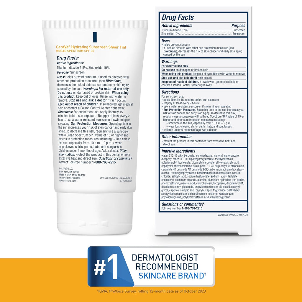 Cerave Hydrating Mineral Sunscreen Spf 50