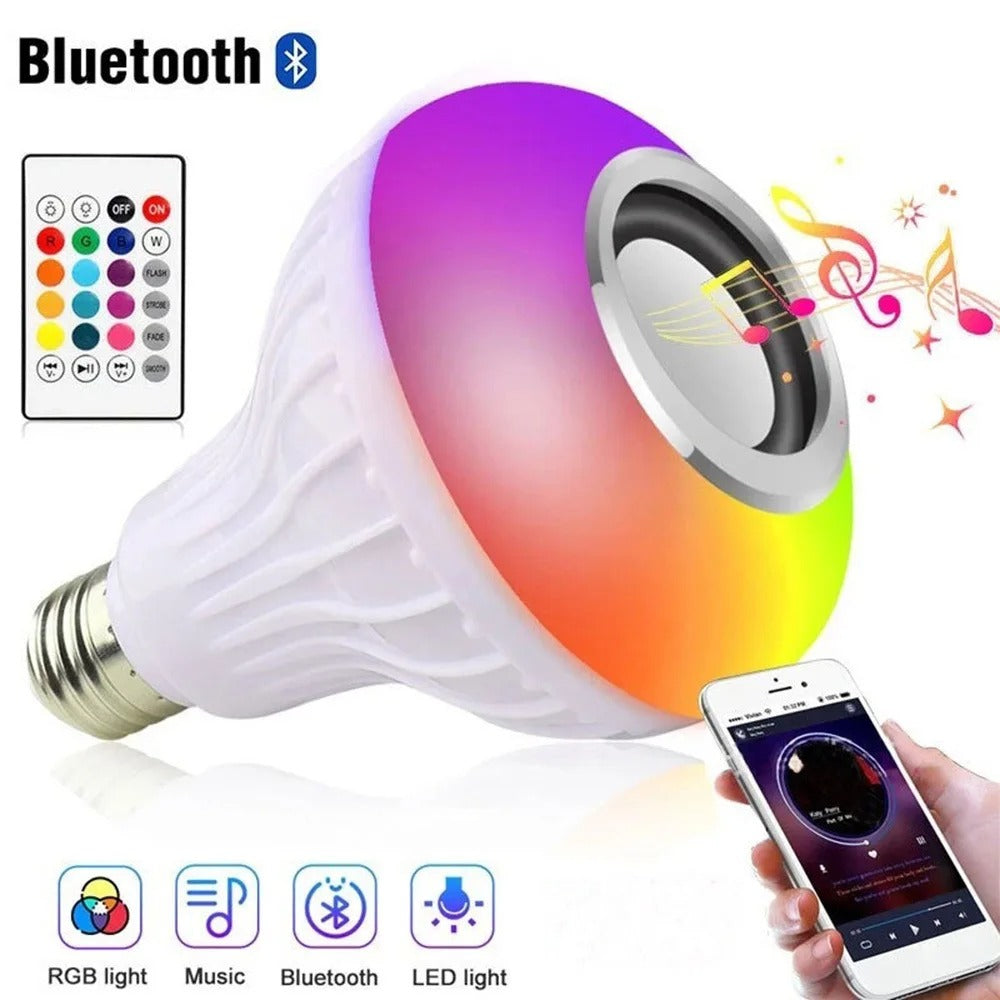 LED 12 Colours Mobile Bluetooth Music Speaker Bulb
