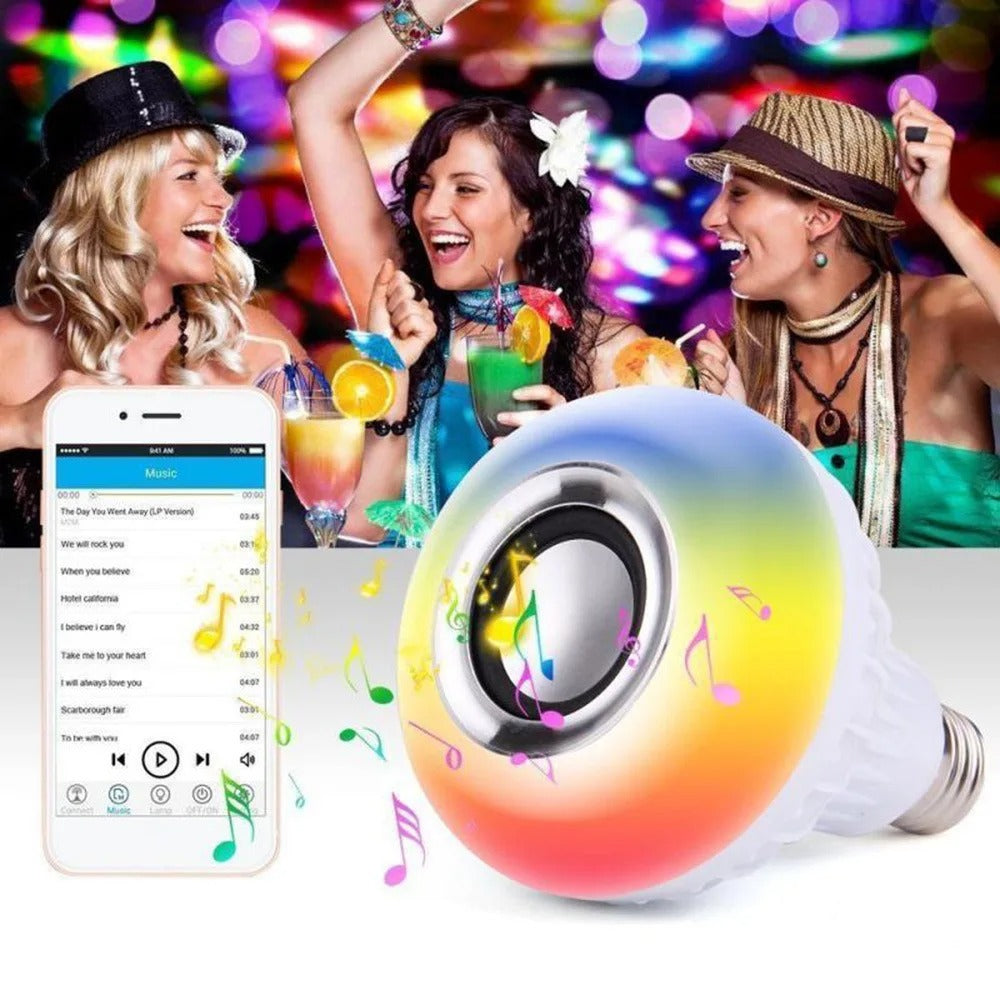LED 12 Colours Mobile Bluetooth Music Speaker Bulb