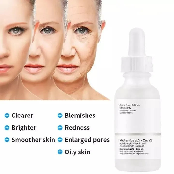 Ordinary Nicotinamide Serum - Ant-Wrinkle Fade Dark Spots Vitamin C Whitening Facial Serum Skincare Essence