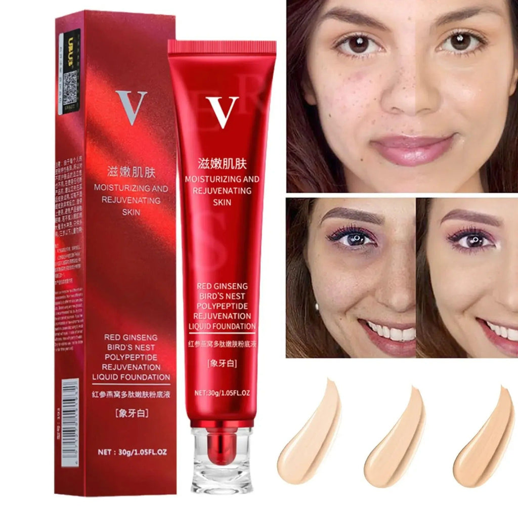 FV Foundation Liquid Ginseng Bird's Nest Polypeptide Concealer Skin Nourishing BB Cream Makeup Cosmetics